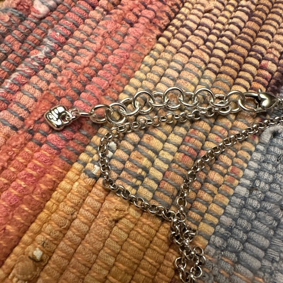 Brighton Silver Hugs and Kisses Necklace and Earring Set Crystal NWOT - Picture 4 of 4